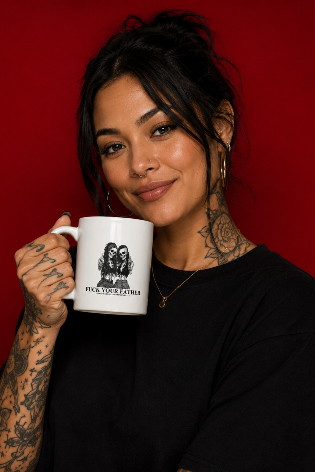 EXCLUSIVE Traumatically Speaking Fuck Your Father 20oz Coffee Mug
